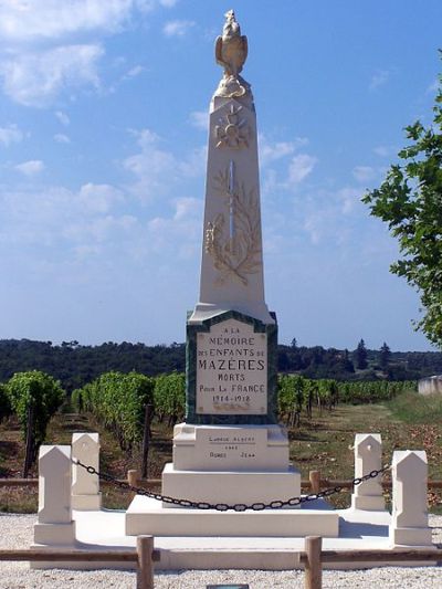 Oorlogsmonument Mazres #1