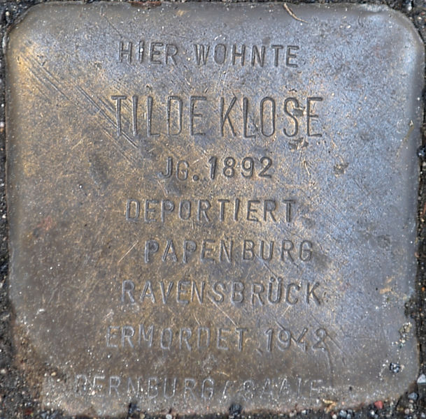 Stolperstein Gasstraße 22