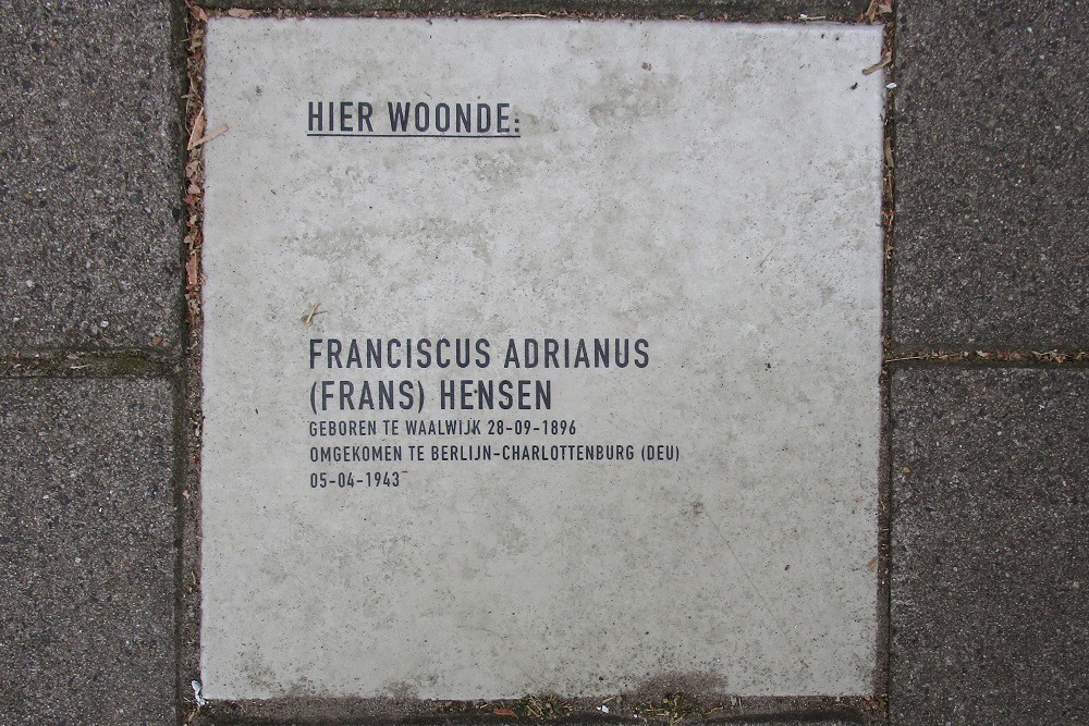 Memorial Stone Grotestraat 113-117 #1