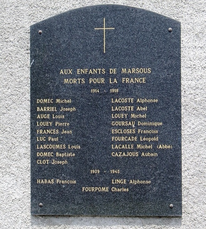 Oorlogsmonument Marsous #1