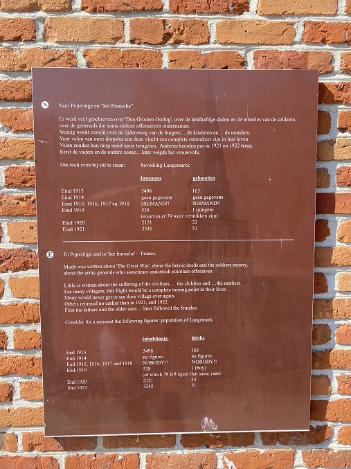 Information Plaque Civilians Langemark number 3 #2