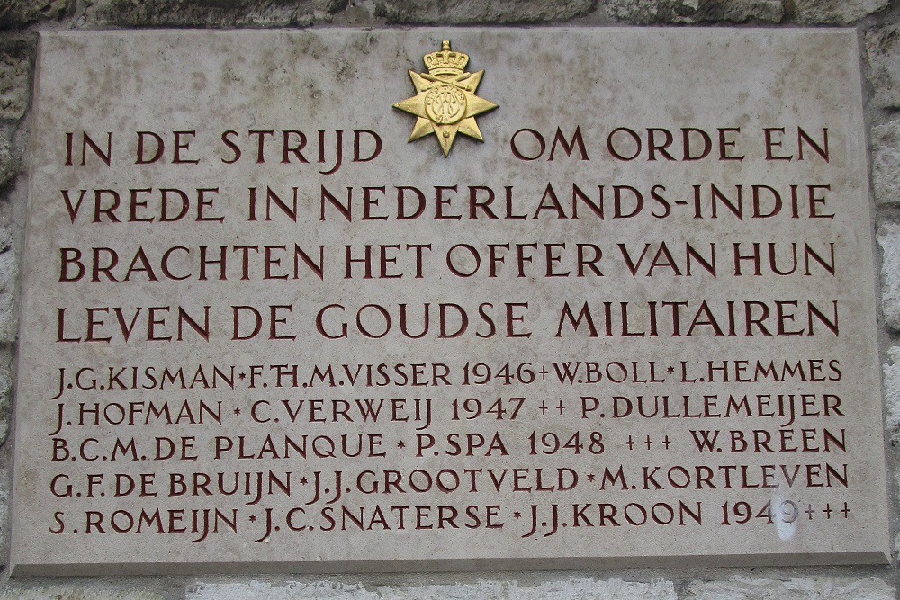 Gedenkteken Slachtoffers Nederlands Indië Oude Stadhuis Gouda #1
