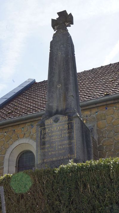 Oorlogsmonument Bignicourt