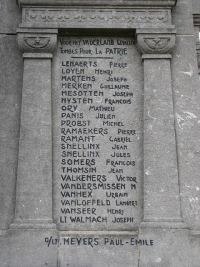 Oorlogsmonument Begraafplaats Tongeren #2