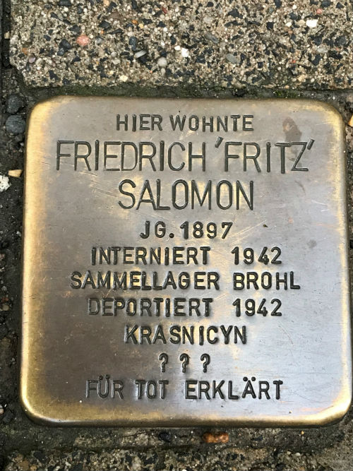 Stumbling Stones Wendelstraße 9 #2