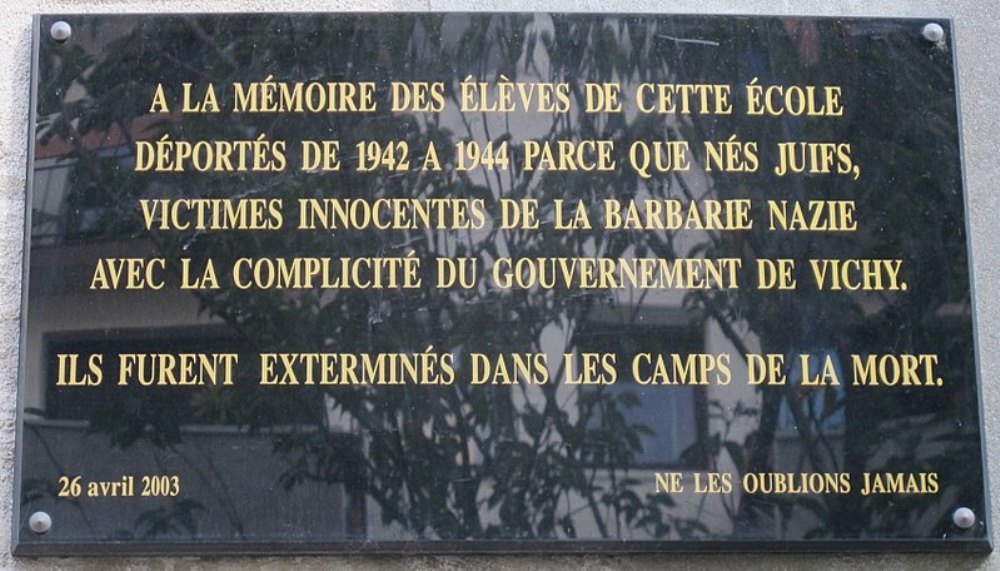 Memorial Deportation École Baudricourt #1
