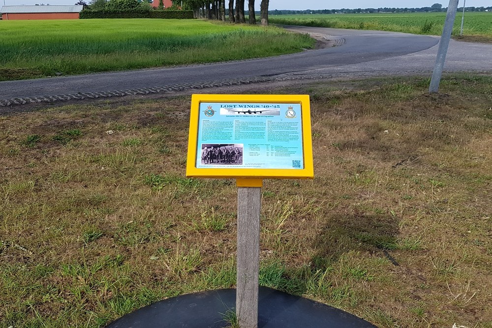 Memorial Sign Crash Location Lancaster MK III ND963 OL-H