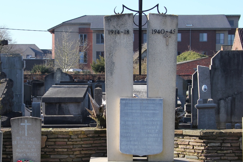 Oorlogsmonument Begraafplaats Overmere	 #2