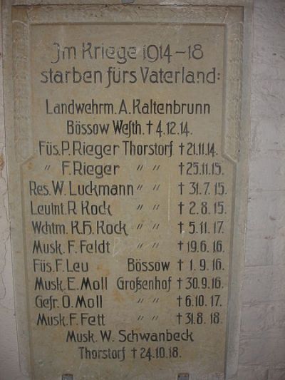 Oorlogsmonument Bössow #1