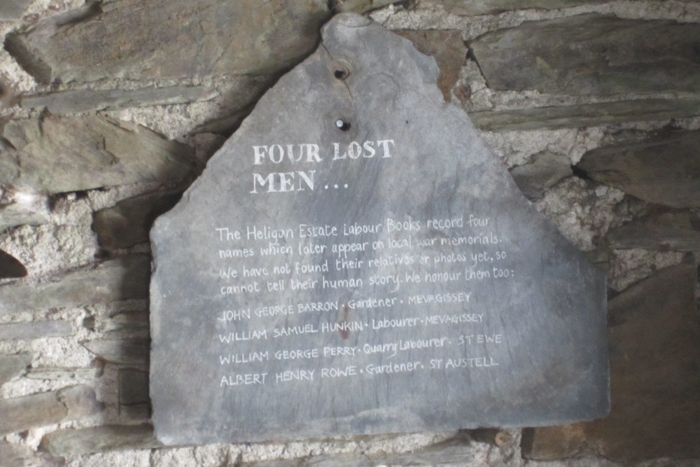 Memorials Gardeners of Heligan St Austell #1