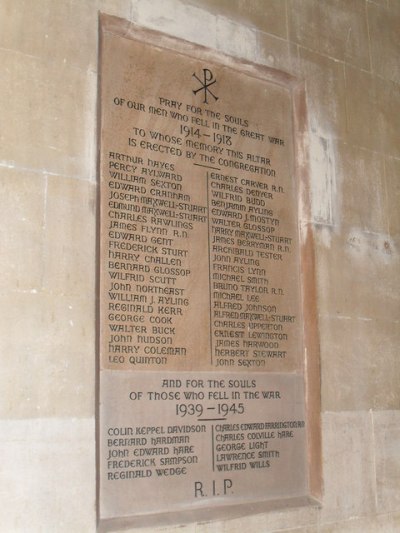 Oorlogsmonument Arundel Cathedral