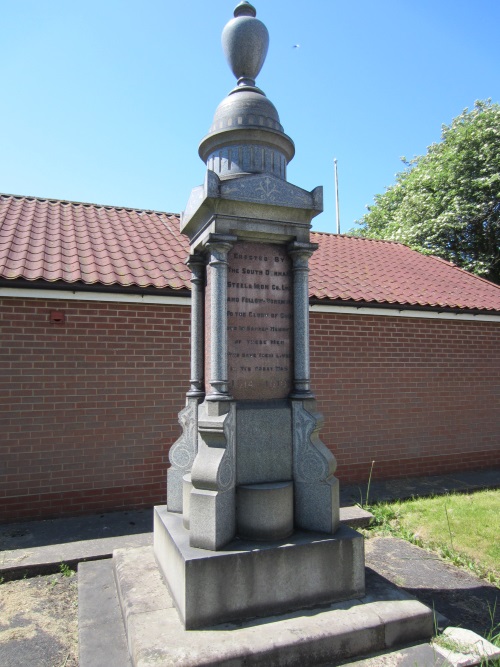 War Memorial South Durham Steel and Iron Co Hartlepool