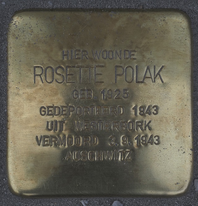 Stolpersteine Zwolsestraat 22 (nu T.G. Gibsonstraat 21) #3