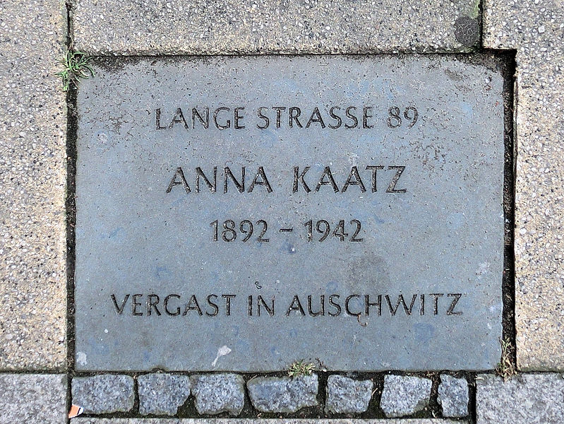 Memorial Stone Lange Straße 14 (was Lange Straße 89)