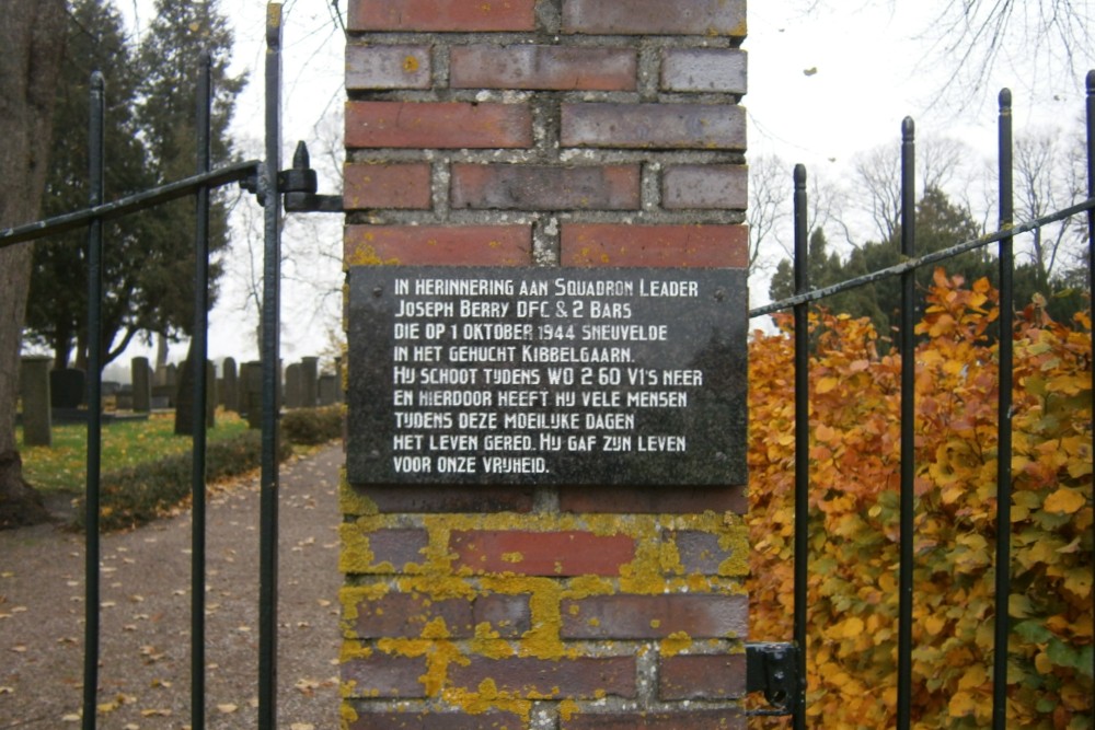 Memorial RAF Joseph Berry Protestant Cemetery Scheemda #1