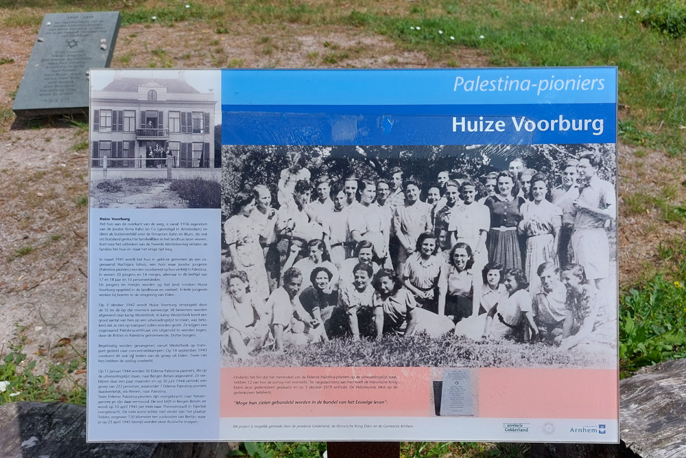Memorial and Information Sign Huize Voorburg #1