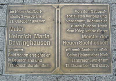 Gedenkteken Heinrich Maria Davringhausen #1