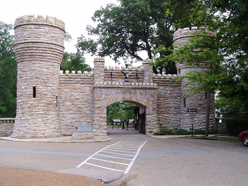 Ingang Point Park op Lookout Mountain