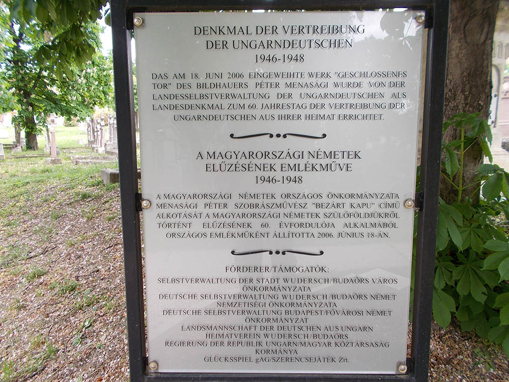 Monument Volksduitsers Budaörs #2