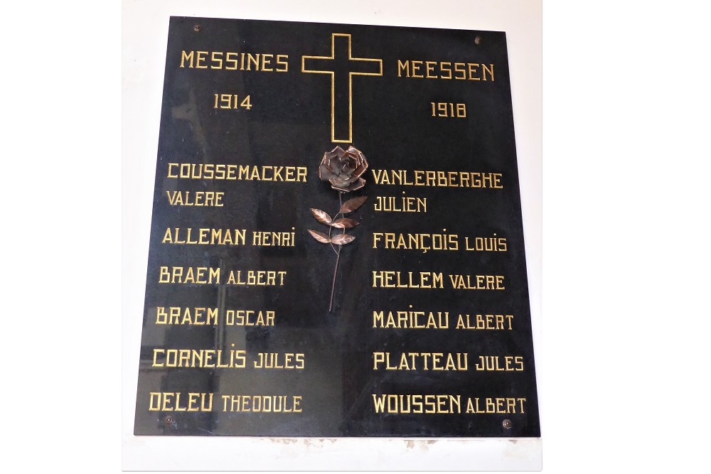Plaque Military Victims of Messines