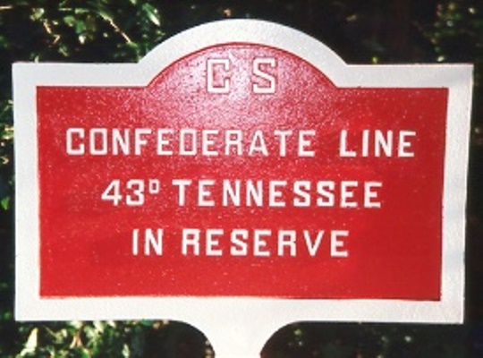 Positie-aanduiding Loopgraaf 43rd Tennessee Infantry (Confederates) #1