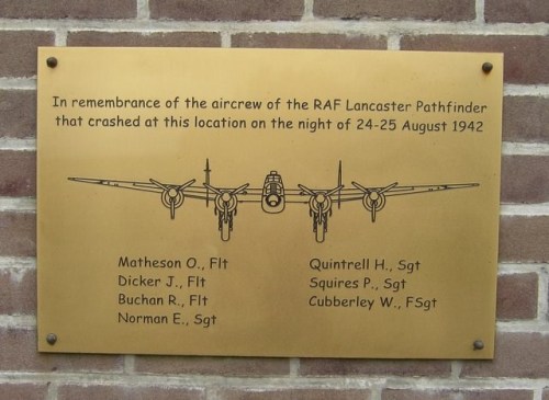 Memorial Crash Lancaster 25 August 1942 #1