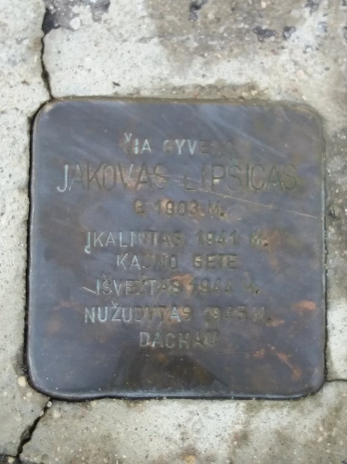 Stolperstein Darbininkų gatvė 15 #2