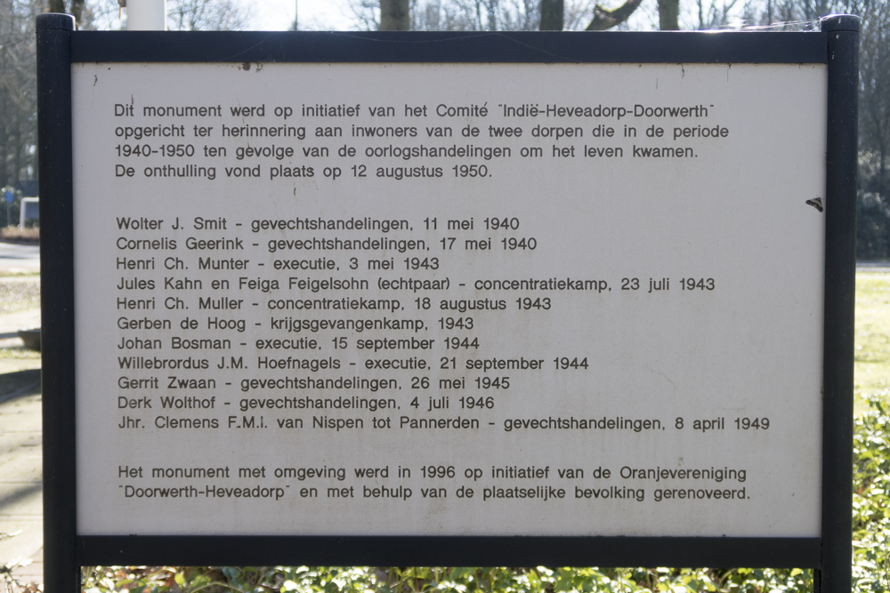 Oorlogsmonument Heveadorp en Doorwerth #5