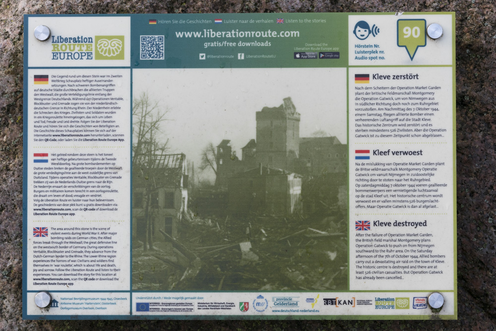 Liberation Route Marker 090: Kleef verwoest #2