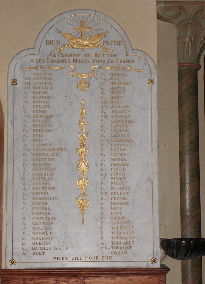 Monument Eerste Wereldoorlog Betton #1