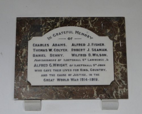 War Memorial Ilketshall St. Lawrence Church