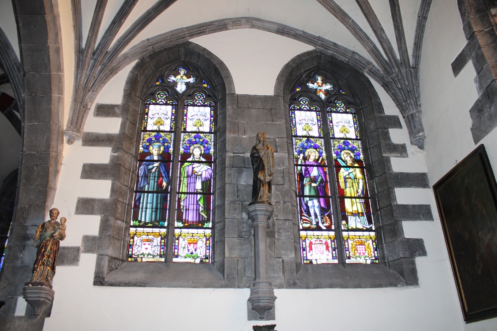 Stained Glass Window and Memorial Plaque Count Yves Van der Burch