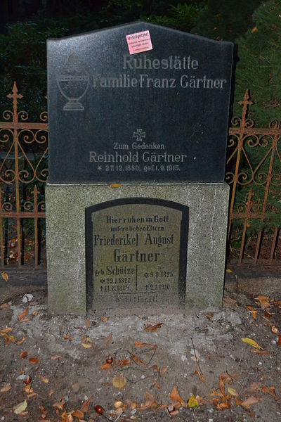 Remembrance Text Protestant Cemetery Berlin-Friedrichshagen #1