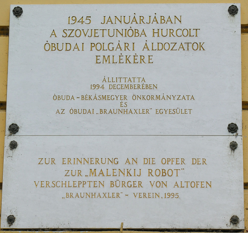 Memorial Hungarian Forced Laborers buda #1