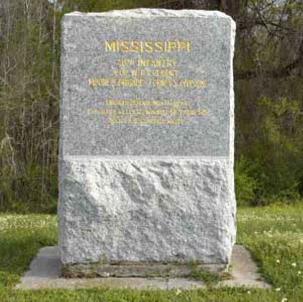 40th Mississippi Infantry (Confederates) Monument #1