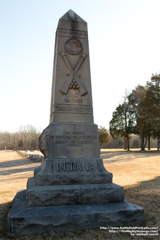 Monument 9th Indiana Light Artillery - Thompson's Battery