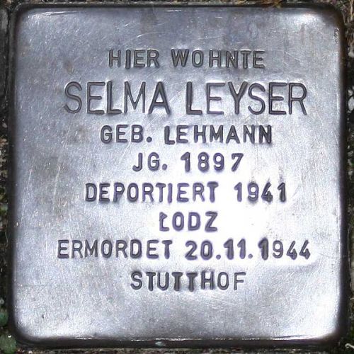 Stolpersteine Wortmannstraße 38