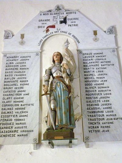 Oorlogsmonument Saint-Jeannet