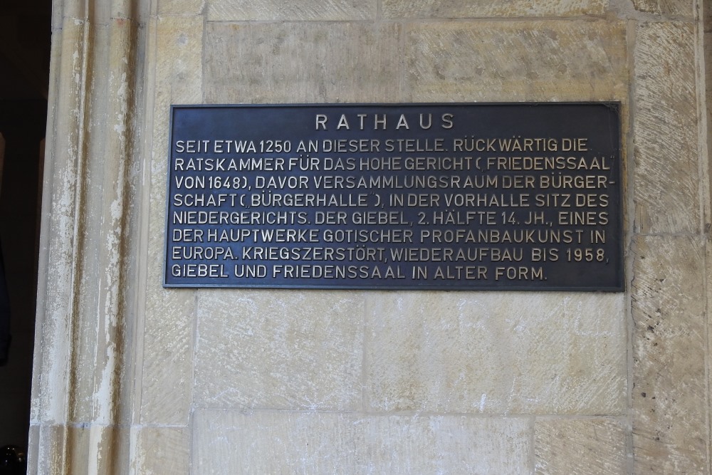 Memorials Town Hall Münster #2
