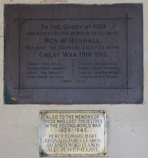 Oorlogsmonument All Saints Church #1