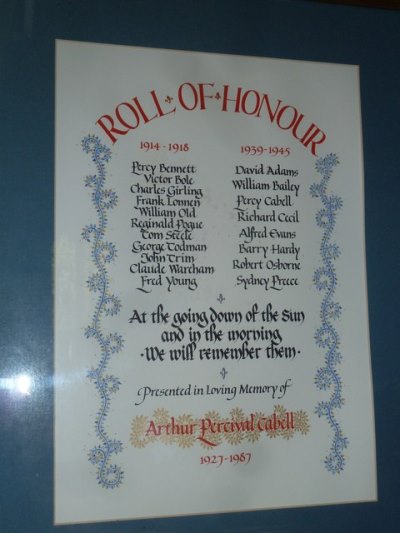 Roll of Honour St. Mary and St. Bartholomew Church #1