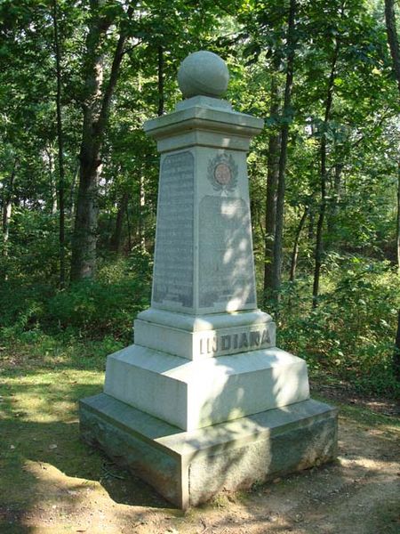 19th Indiana Infantry Monument #1