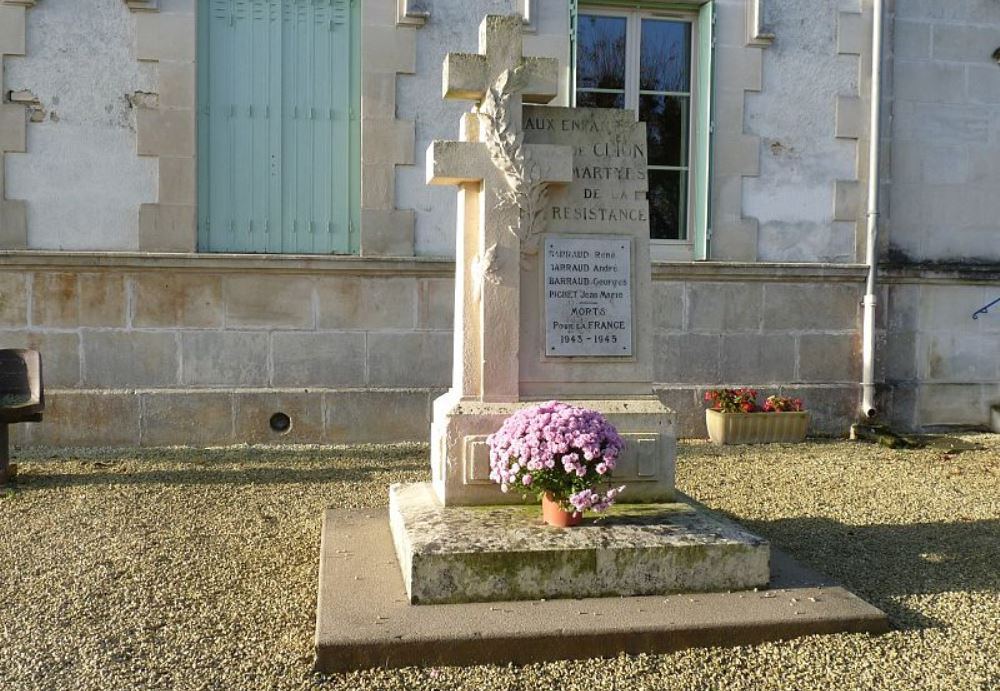 Monument Omgekomen Verzetsstrijders Clion