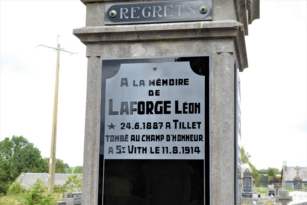 Belgische Oorlogsgraven Tillet #4