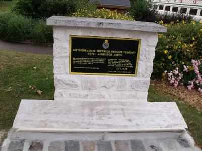 Monument Nottinghamshire Sherwood Rangers Yeomanry Royal Armoured Corps