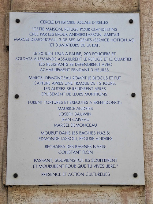 Memorial Rue Jean van Volsem 40 #2