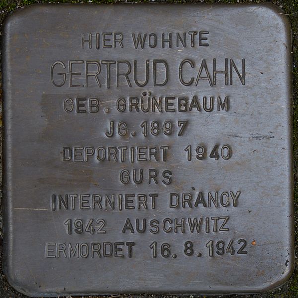 Stumbling Stones Wilhelm-Heinrich-Straße 12 #3
