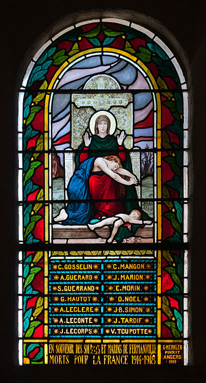 World War I Memorial Windows Fermanville #1