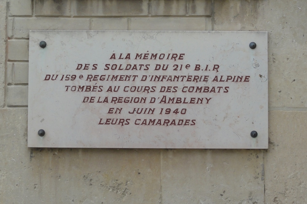 Gedenktekens Chasseurs du 21e B.I.R. 7e Demi-Brigade / 21e B.I.R. du 159e Rgiment d'Infanterie Alpine #2