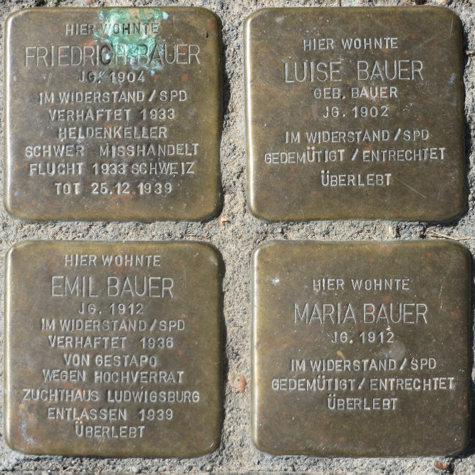 Stumbling Stones Schulstraße 67 #1